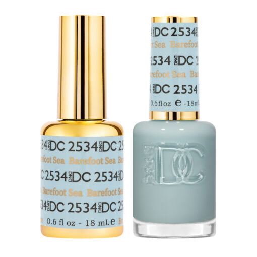 DND DC Premium set Gel Color Matching Polish Color - Barefoot Sea #2534