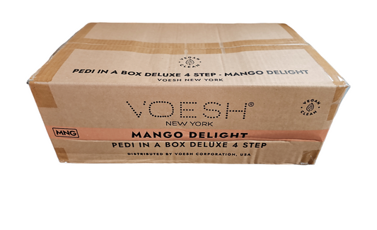 VOESH Deluxe Pedicure In A Box 4 In 1 (Case 50 packs) - Mango Delight