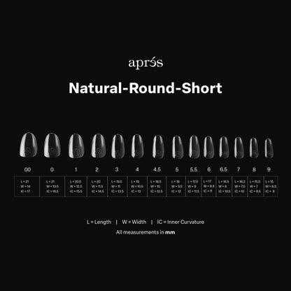 apres GEL-X Natural ROUND SHORT 14 sizes Box Of Tips - Pro 600pcs