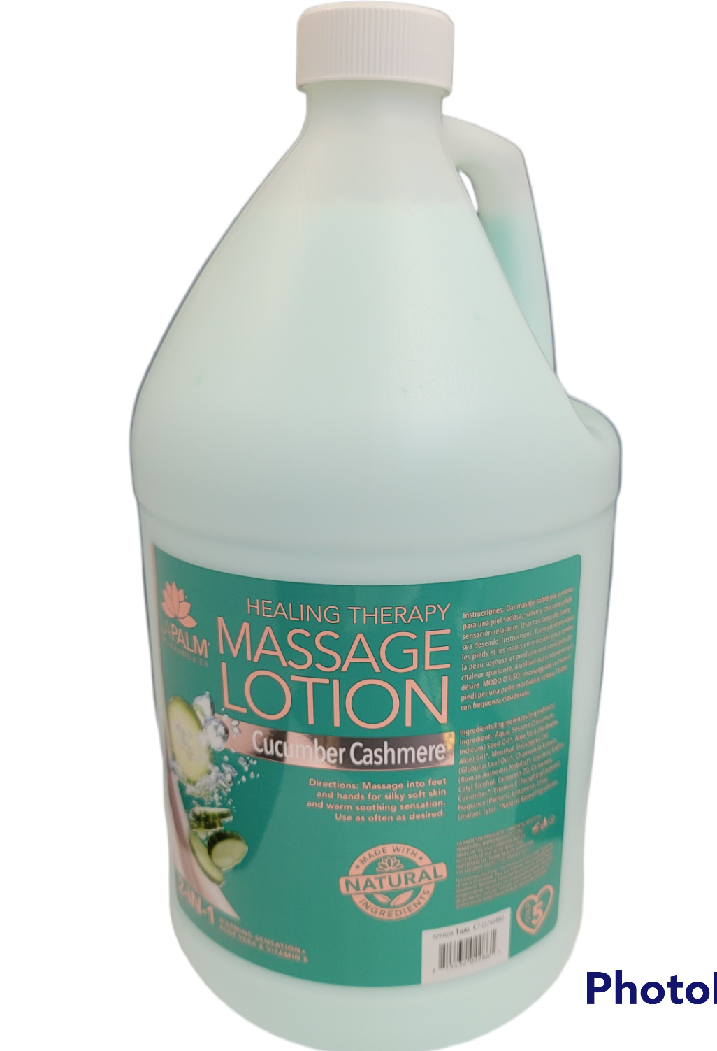 Lapalm Healing Therapy Collagen Massage Lotion Cucumber Cashmere - 2 gallons
