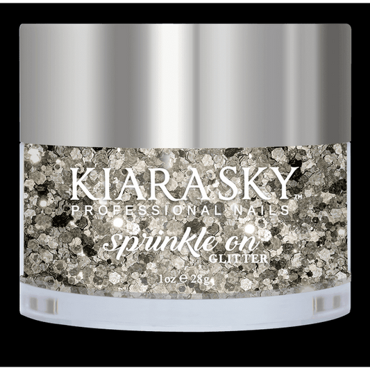 Kiara Sky Sprinkle on Nail glitter 1oz  - SP201 Black Ice