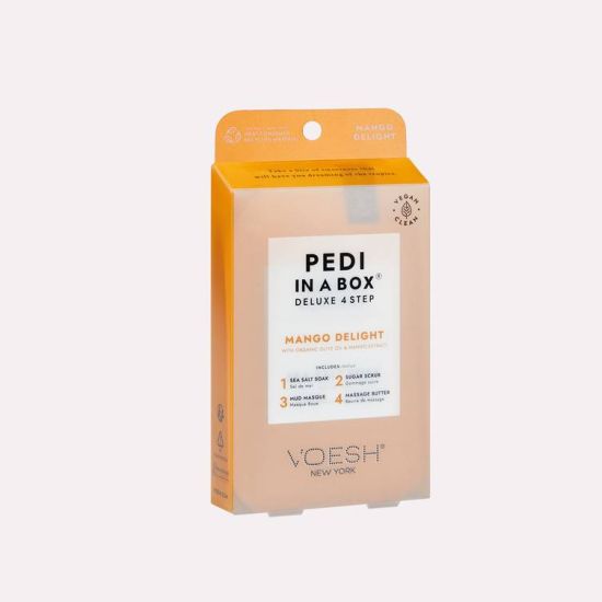 VOESH Deluxe Pedicure In A Box 4 In 1 (Case 50 packs) - Mango Delight
