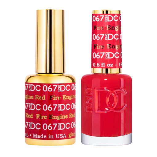 DND DC Gel Nail Polish Duo 067 - Fire Engine Red