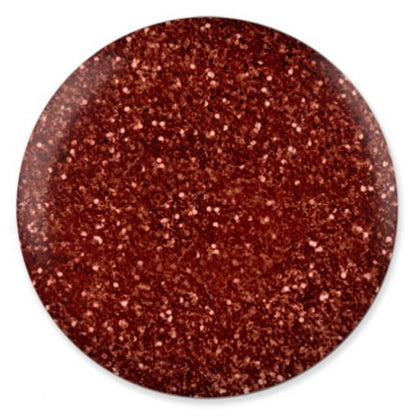DND DC Platinum - Soak off Gel in Glitter Metallic Effect - 185 Crimson