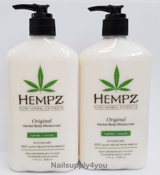 Pack of 2 -17oz Hempz Pure Herbal Extract Lotion - ORIGINAL