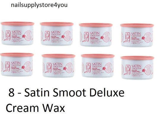 Pack of 8 Jar 14oz - Satin Smooth Deluxe Cram Wax Pot