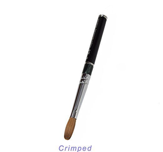 X5 SUPER Kolinsky Acrylic Nail Brush for Powder Manicure (CRIMPED) - Choose Size