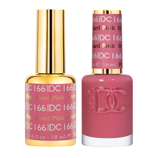 DND DC Duo Gel & Nail Polish 166 - Hard Pink
