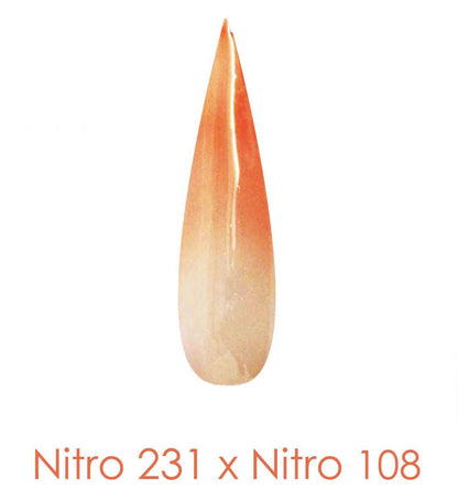 Nitro Dipping Powder - Set of 2 Ombre Colors 2oz/Jar - HOT SECRETS (NT231 X 108)