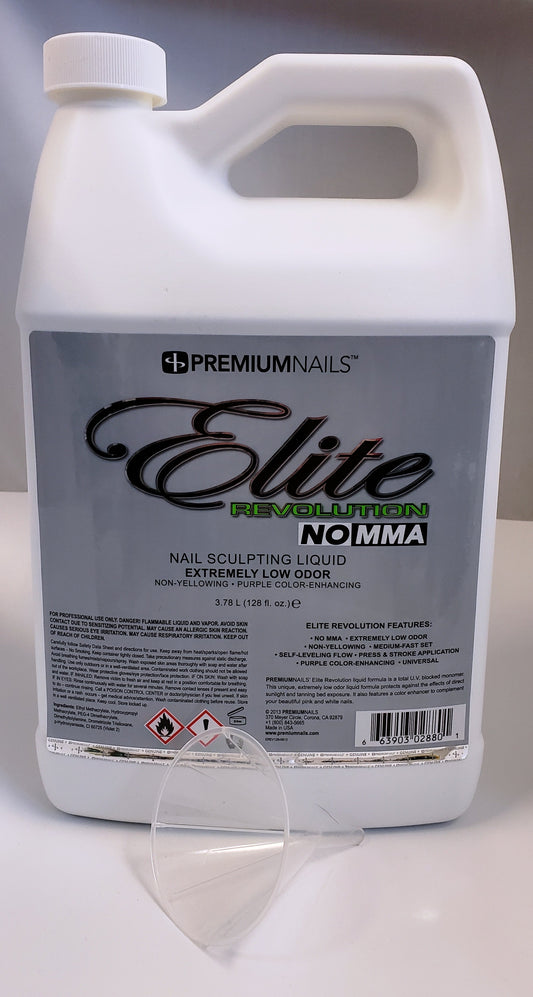Premiumnails ELITE REVOLUTION SOLAR NAIL PINK & WHITE LIQUID  - Plastic Jug 128 fl. oz