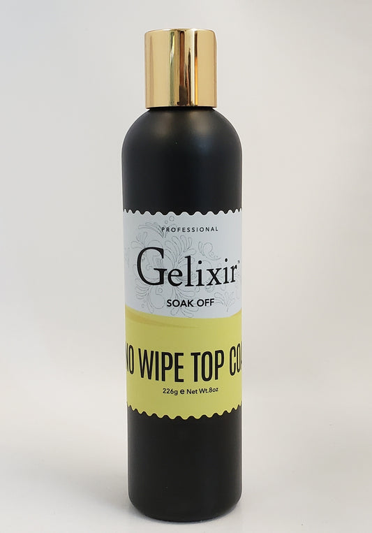 GELIXIR - LED/UV Soak Off Gel -  No-wipe Top Coat - Refill Size 8oz