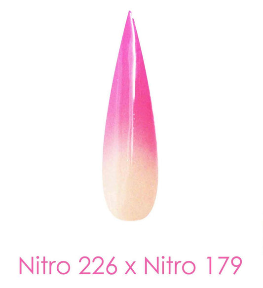 Nitro Dipping Powder - Set of 2 Ombre Colors 2oz/Jar - LOTUS & SILK (NT226 X 179)