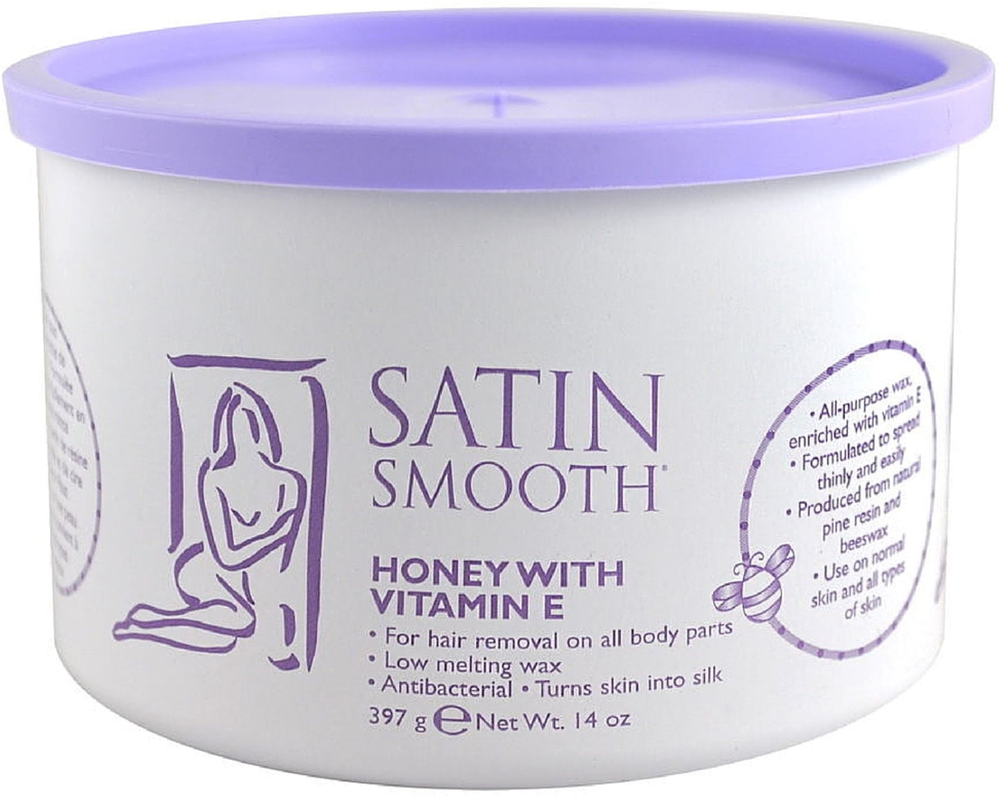 Satin Smooth Honey Wax With Vitamin E - 14 oz