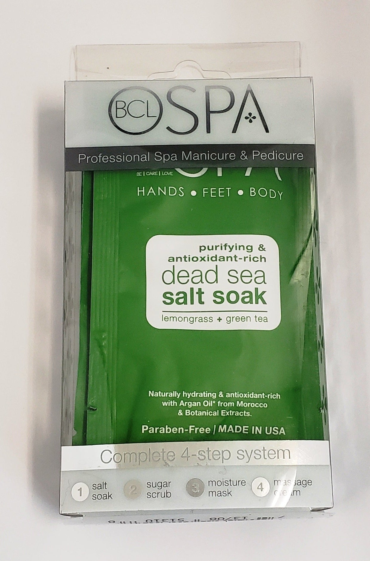 BCL Organic Spa 4 steps Pedicure Kit - Sea Salt/Sugar Scrub/Mask/Massage Cream