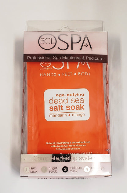 BCL Organic Spa 4 steps Pedicure Kit - Sea Salt/Sugar Scrub/Mask/Massage Cream