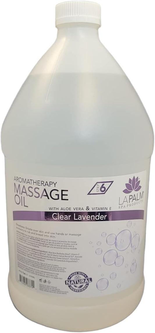 LAPALM Aromatherapy Massage Oil CLEAR LAVENDER  - 1 Gallon