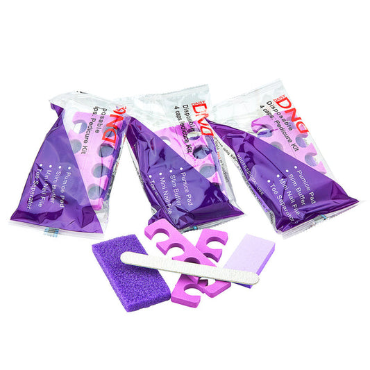 DND Disposable Pedicure Kit | Sanitary & Ready To Use - 30pk (Purple)