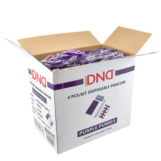 DND Disposable Pedicure Kit | Sanitary & Ready To Use - 200 kits/case (Purple)