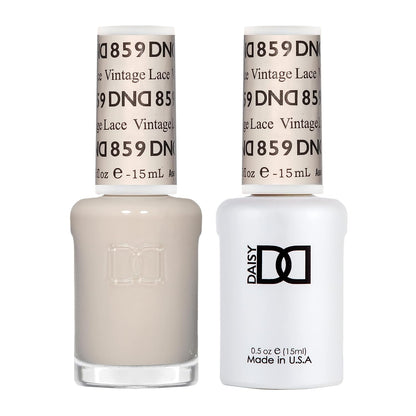 Set DND - Esmalte en gel y esmalte de uñas, 859 Vintage Lace