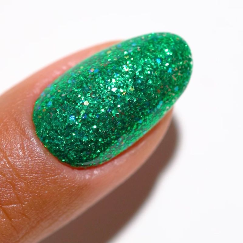 DND Gel Super Glitters  #908 Green Aura