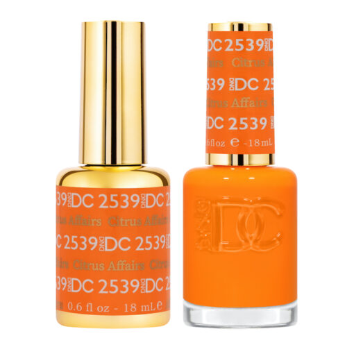 Bộ sơn gel DND DC Premium Color Matching Polish Color - Citrus Affairs #2539