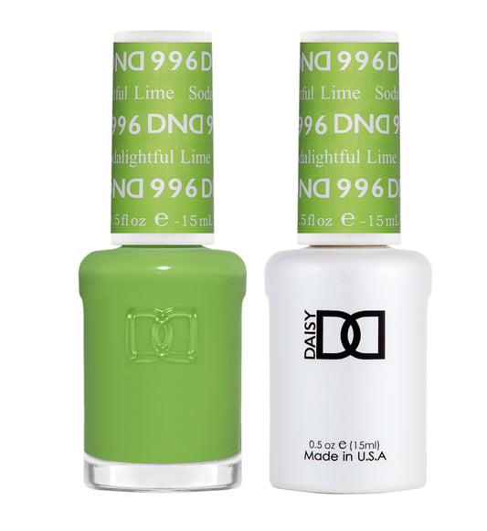 Bộ DND - Sơn gel và sơn móng tay, Sodalightful Lime #996