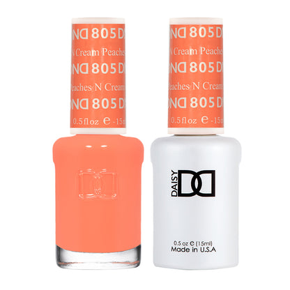 DND Duo Soak Off Gel & Nail Polish - Peaches n Cream #805