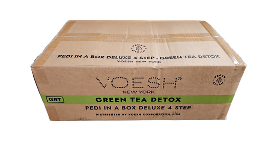 VOESH Deluxe Pedicure In A Box 4 In 1 (Case 50 packs) - Green Tea Detox