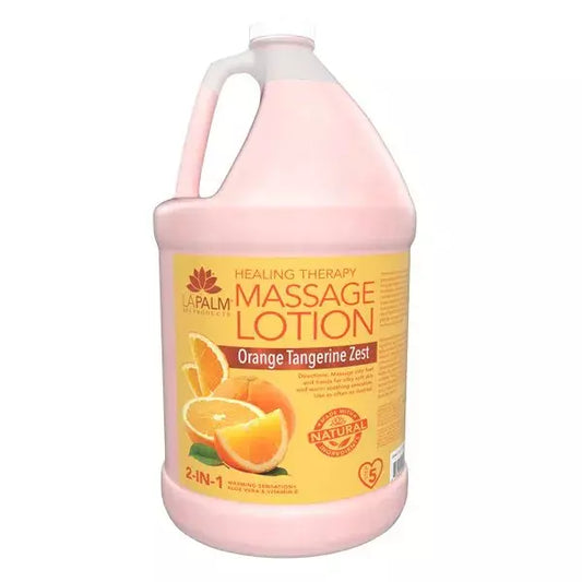 LAPALM PRODUCT Healing Therapy Massage Lotion- Orange Tangerine Zest - 2 gallons