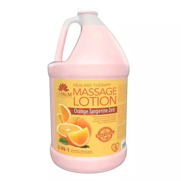 Loción de masaje LAPALM Healing Therapy - Ralladura de naranja y mandarina - 1 galón 