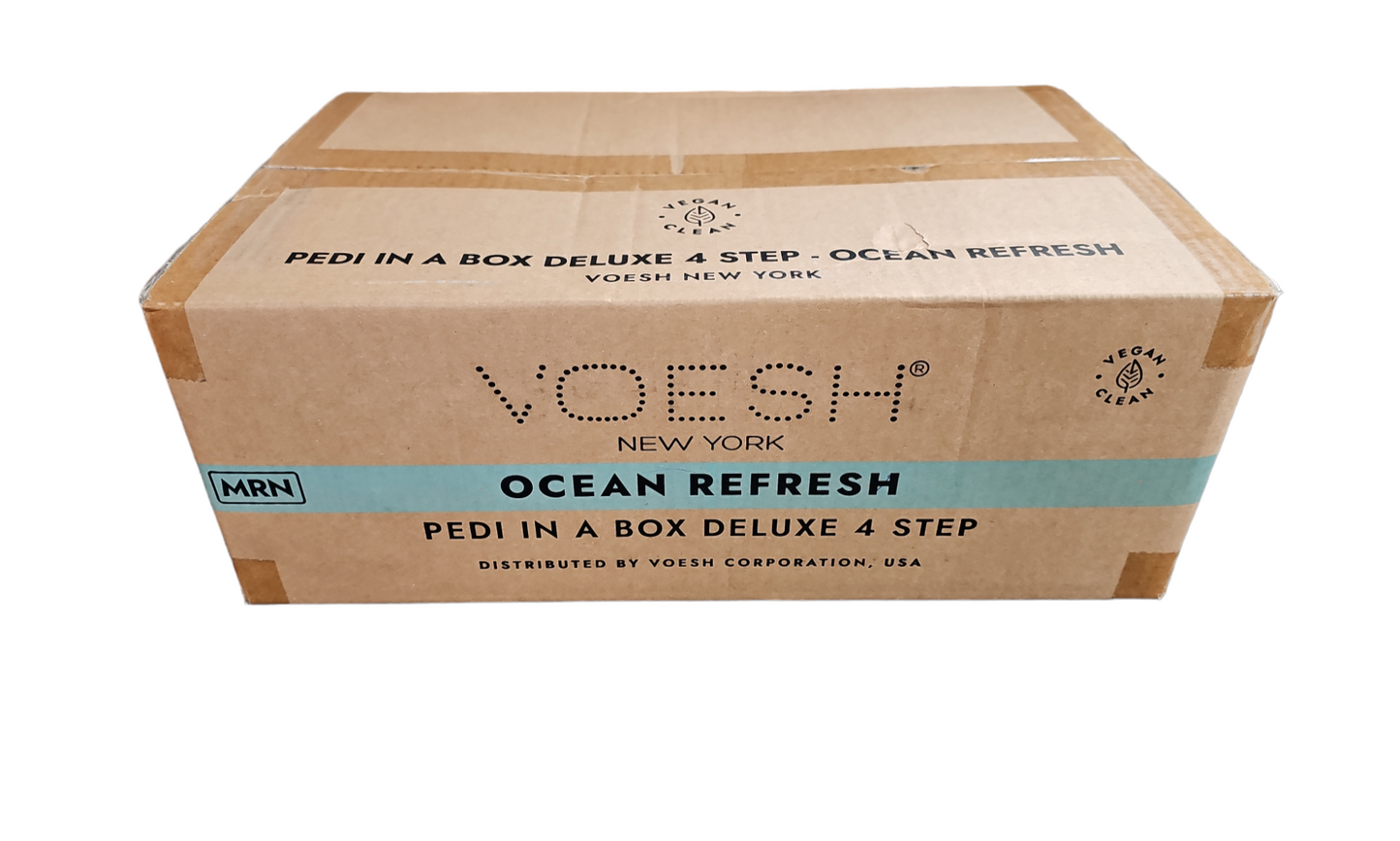 VOESH Deluxe Pedicure In A Box 4 In 1 (Case 50 packs) - Ocean Refresh