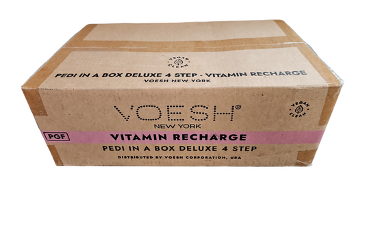 VOESH Pedicura Deluxe En Caja 4 En 1 (Estuche 50 paquetes) - Recarga de Vitaminas 