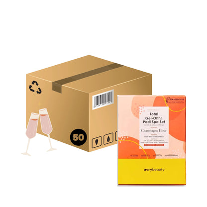 AvryBeauty Total Gel-Ohh! Pedi Spa 5 bước hộp 50 gói - Champagne Hours