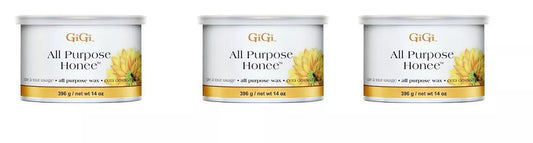 Gigi Honee Wax All Purpose Natural Hair Remove 14oz - 3 lọ 