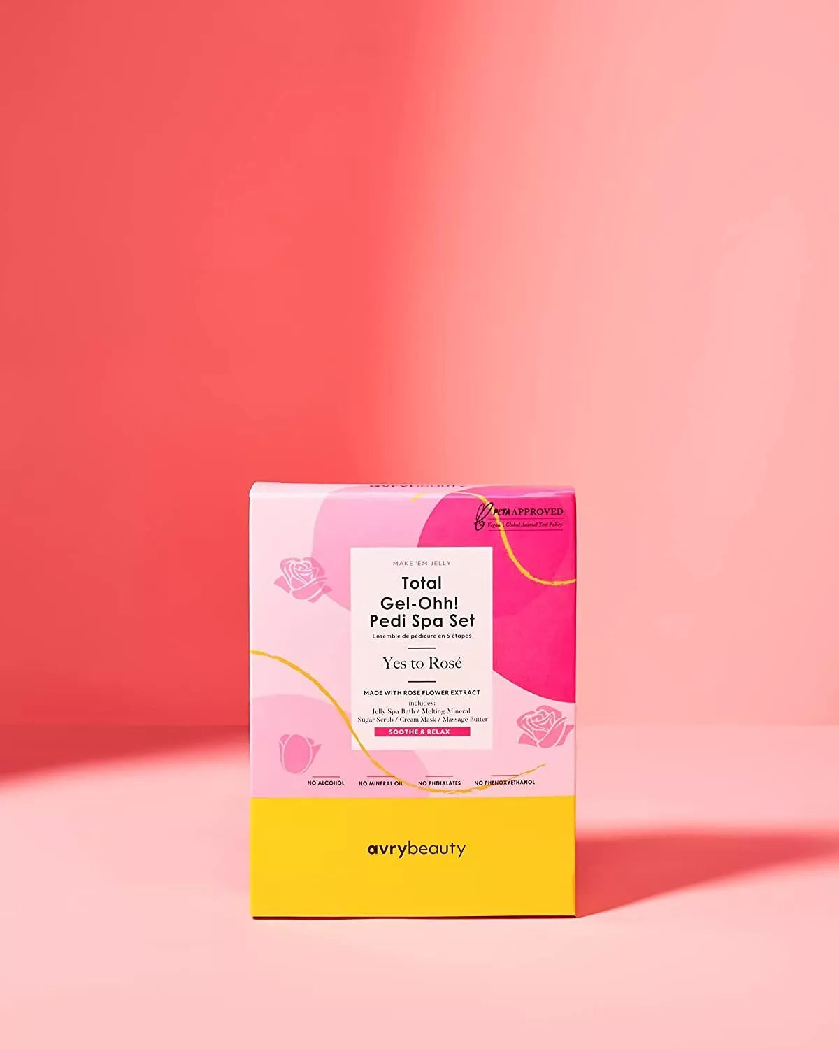 AvryBeauty Total Gel-Ohh! Pedi Spa 5 bước hộp 50 gói - Yes to Rose