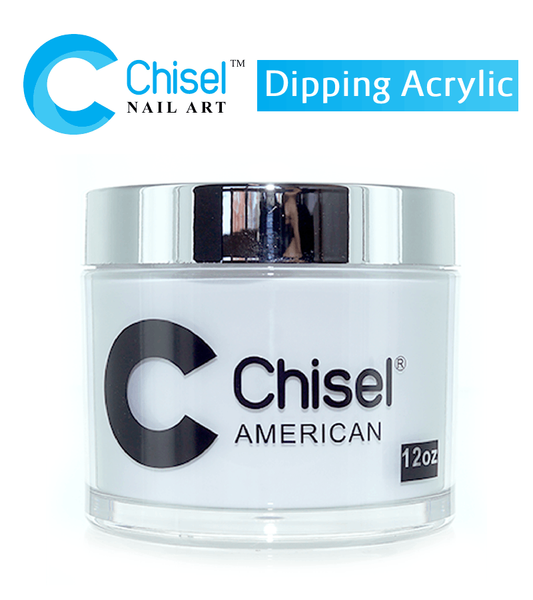 Cincel Nail Art Dipping/Acrílico 2 en 1 Polvo - BLANCO AMERICANO Tamaño de recambio 12oz