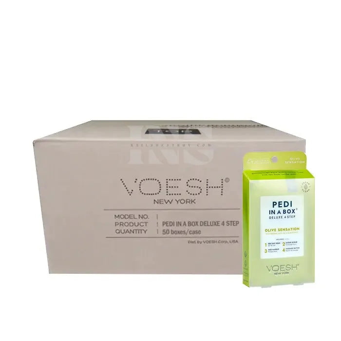 VOESH Deluxe Pedicure In A Box 4 In 1 (Hộp 50 gói) - Olive Sensation 