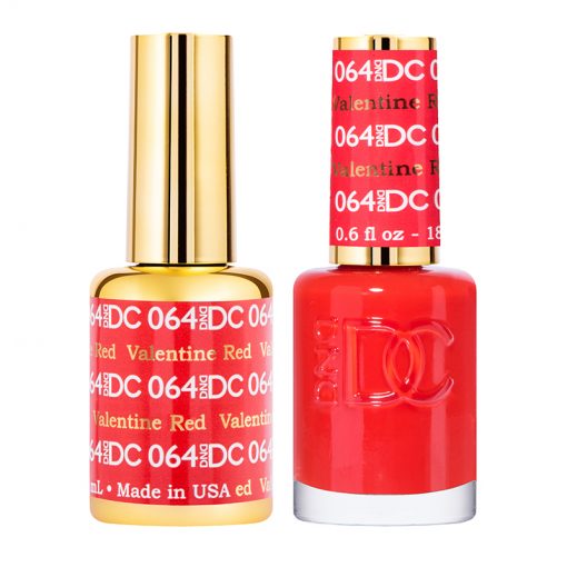 DND DC Gel Nail Polish Duo 064 - Valentine Red