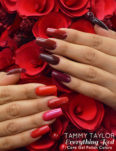 10 Bottles Tammy Taylor Nails - "TEN EVERYTHING RED" COLLECTION GEL POLISH COLORS