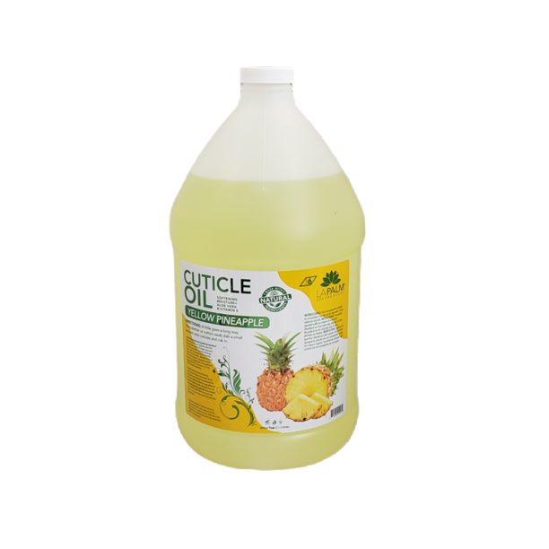 LAPALM SPA - CUTICLE OIL - Pineapple Yellow- With Aloe Vera & Vitamin E- 1 Gallon