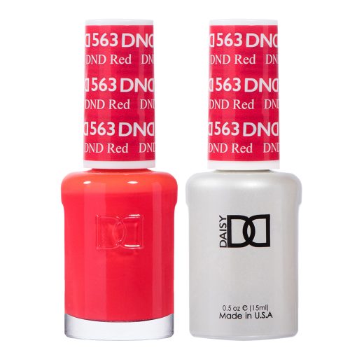 DND Gel Nail Polish Duo 563 - DND Red