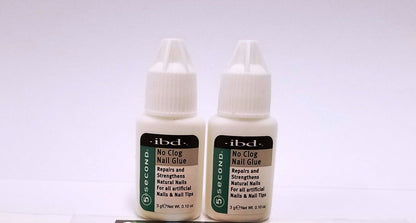 Pack of 2 - IBD 5 Second No Clog Nail Glue 3g/0.10oz