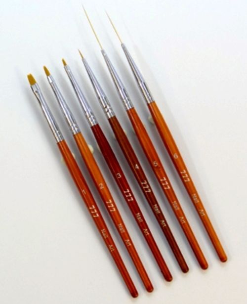 Set of 6pcs 777 -  Nail Art Brushes
