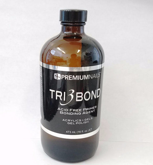Premiumnail - Tri 3 Bond Acid-Free Primer for Soak off Gel, Acrylic, Hard Gel systems - 16 fl. oz