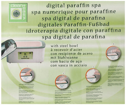 Calentador de parafina digital Clean&amp;Easy Recambio gratuito de cera de melocotón de 6 libras 
