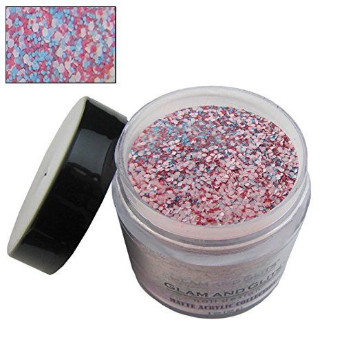 Glam and Glits - Polvo de color acrílico MATE para manicura y pedicura 1oz/frasco 