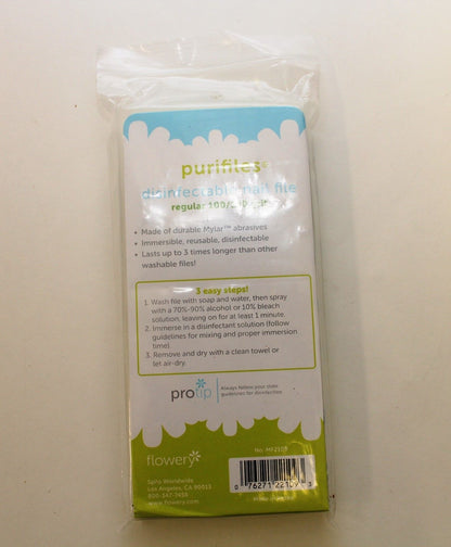 Flowery Purifiles Disinfect Nail Files (Grit 100/180) - 20ct/pack