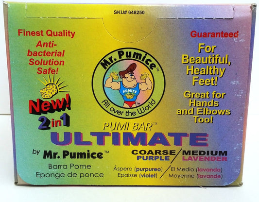 LOT of 12 - Mr. Pumice PUMI BAR ULTIMATE 2 IN 1 COARSE Purple/ MEDIUM Lavender