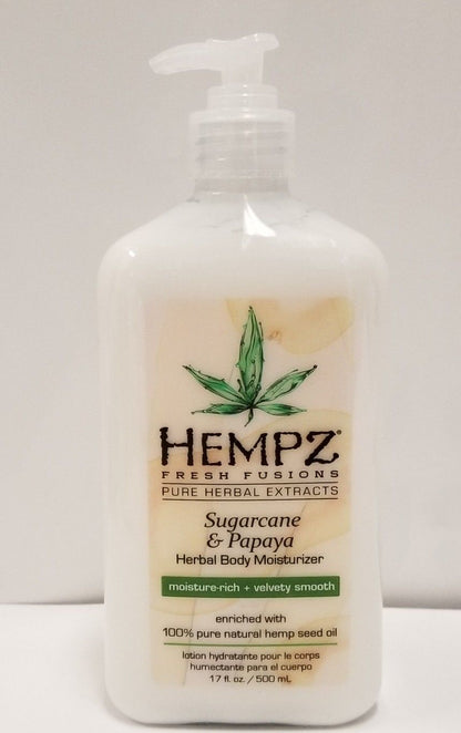 Hempz Fresh Fusions Sugarcane & Papaya Herbal Body Moisturizer - 17oz
