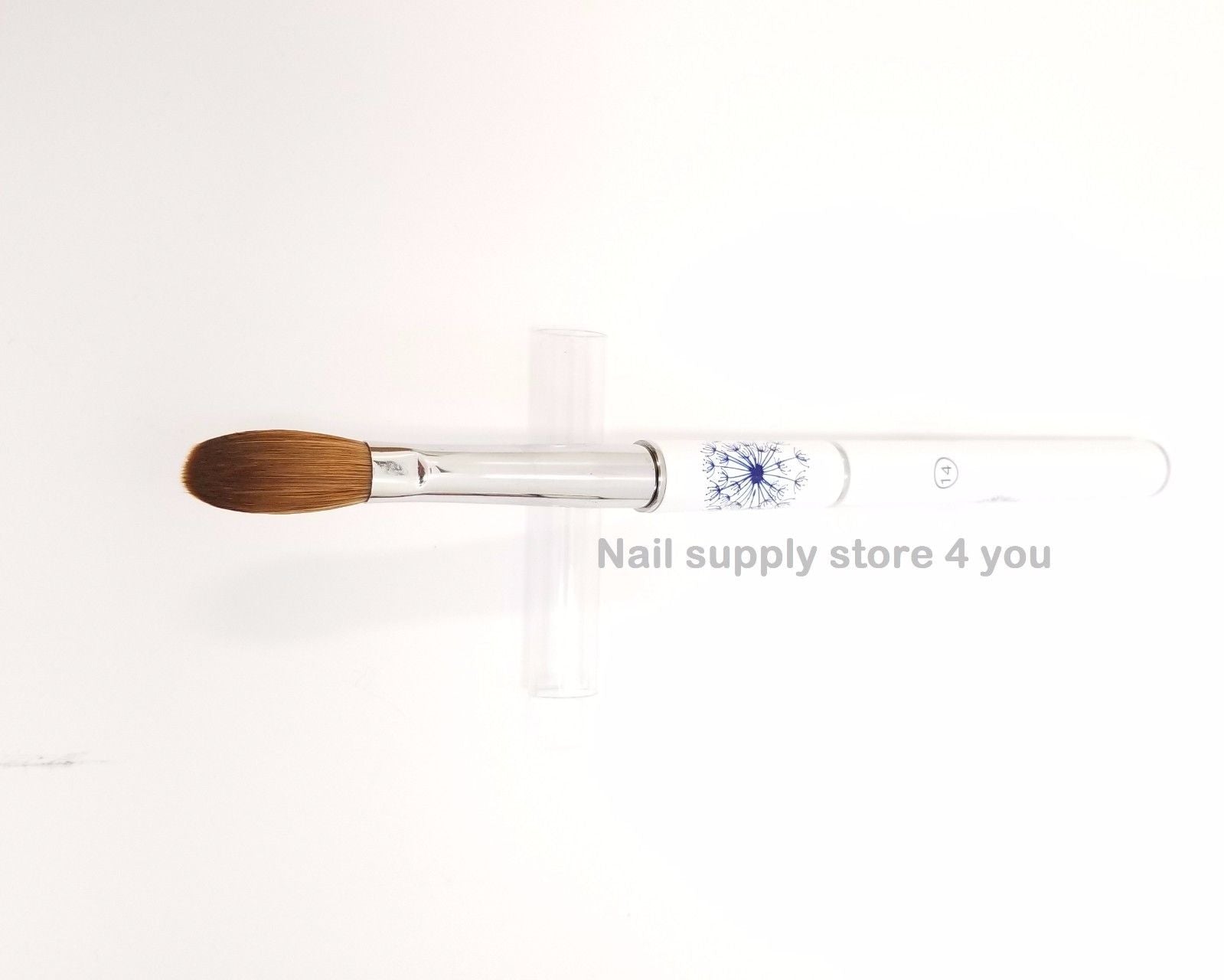 Acrylic Nail Brush Manicure Powder - Petal Kolinsky Silver Handle